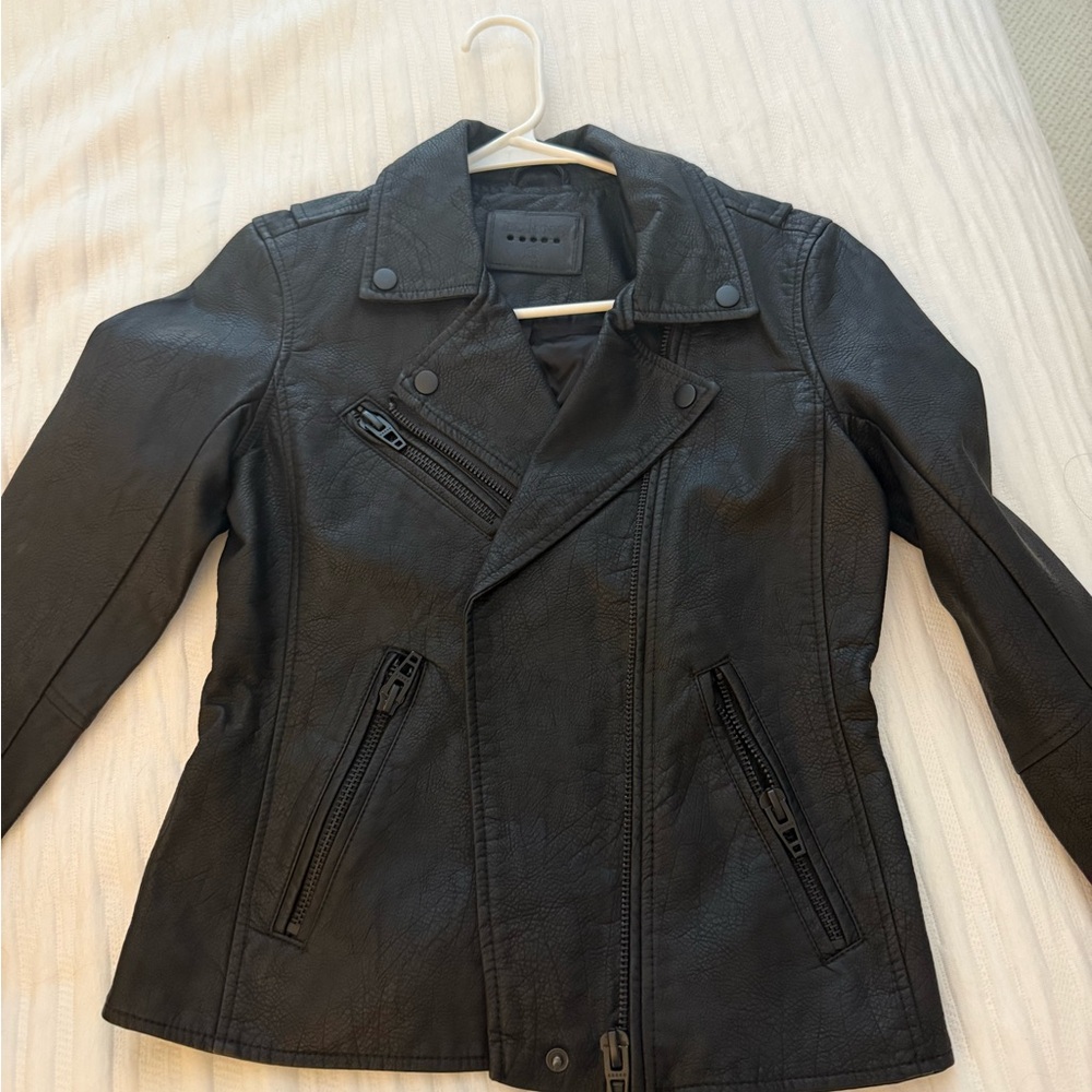 Blank NYC Black Leather Moto Jacket